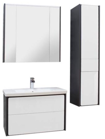 Тумба под раковину Roca Ronda 80 ZRU9302965 подвесная Белый глянец Антрацит 