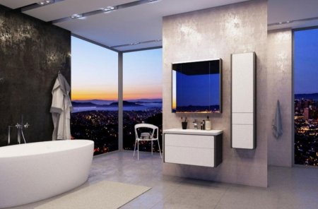 Тумба под раковину Roca Ronda 80 ZRU9302965 подвесная Белый глянец Антрацит 