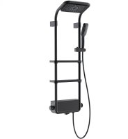 Душевая система AQUAme AQM8003B с термостатом Черная матовая