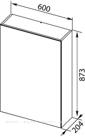 Зеркало-шкаф Aquanet Нью-Йорк 60 орех 