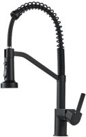Смеситель для кухни с гибким изливом Shevanik S963H, черный