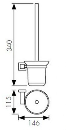 Ершик для унитаза Kaiser KH-4306 Бронза 