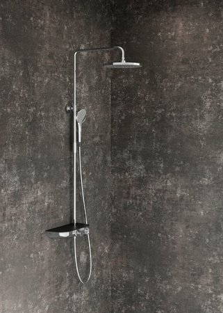 Душевая система Ravak Termo 300 TE 094.02/150 X070162 с термостатом Хром Черная 