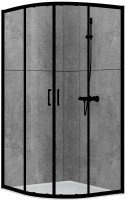 Душевой уголок Abber 90х90 AG01090B профиль Черный стекло прозрачное