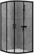 Душевой уголок Abber 90х90 AG01090B профиль Черный стекло прозрачное 