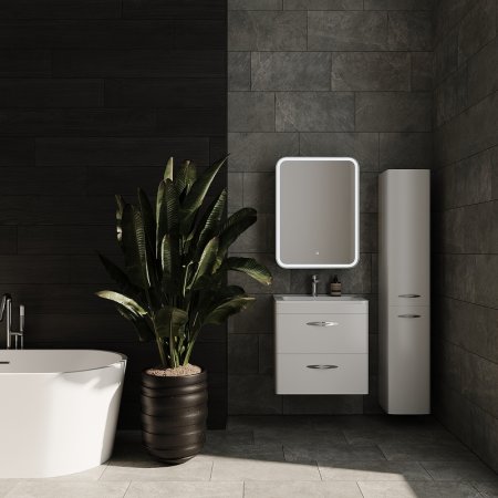 Зеркальный шкаф Style Line Каре 55 L СС-00002373 с подсветкой Белый 