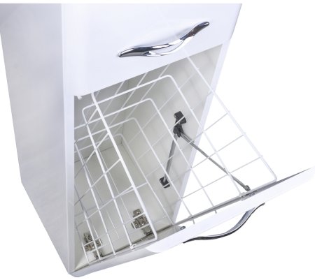 Шкаф пенал Style Line Каре 30 СС-00002271 Люкс Plus с бельевой корзиной Белый 