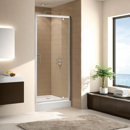 Душевая дверь в нишу Cezares Eco O BA 1 80 C Cr стекло прозрачное + трап в подарок 