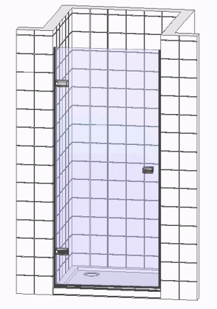 Душевая дверь в нишу Cezares Eco B-1-85-C-Cr стекло прозрачное 