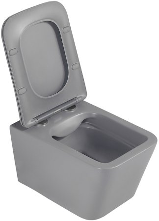 Унитаз Abber Rechteck AC1201MG подвесной Серый матовый с сиденьем Микролифт 