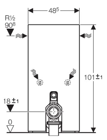 Сантехнический модуль для подвесных и напольных унитазов Geberit Monolith Premium 131.001.SJ.1 