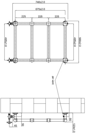 Водяной полотенцесушитель Boheme Chromo 717 Хром 