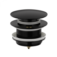 Донный клапан для ванны WONZON & WOGHAND, Черный матовый (WW-SS105-MB)