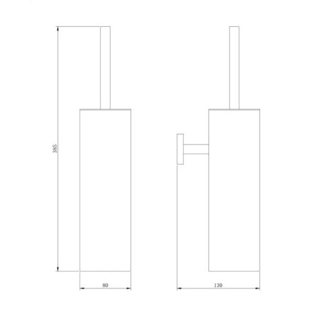 Ершик Omnires Uni UN10621CR напольный, хром 