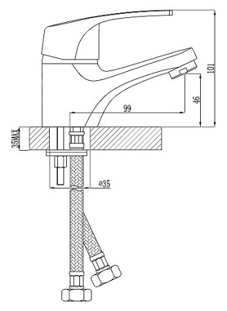 Смеситель Rossinka D40-11 Хром 