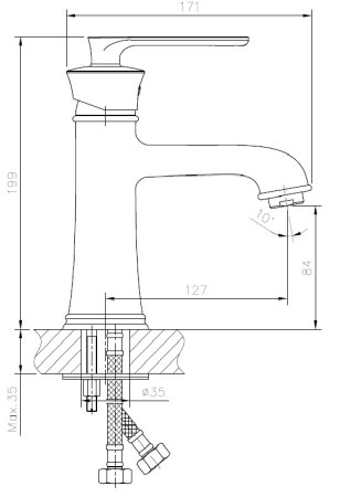 Смеситель однорычажный для раковины HAIBA HB10181-7 Черный 