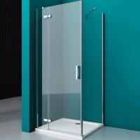 Душевой уголок BelBagno Kraft 80х90 KRAFT-AH-12-80/90-C-Cr-L профиль Хром стекло прозрачное