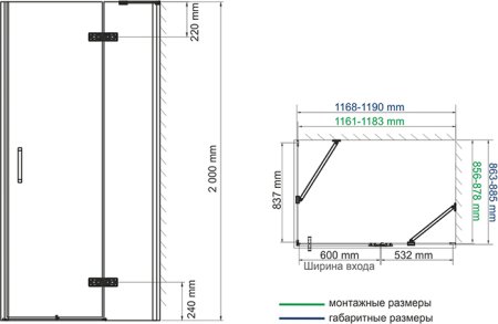 Душевой уголок WasserKRAFT Aller White 10H07RW 120x90 см 