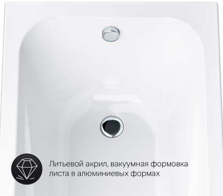 Акриловая ванна AM.PM Sense New 170x70 без гидромассажа 