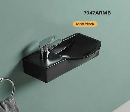 Раковина CeramaLux NC 7947ARMB черная матовая 
