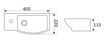 Раковина CeramaLux NC 7947ARMB черная матовая 