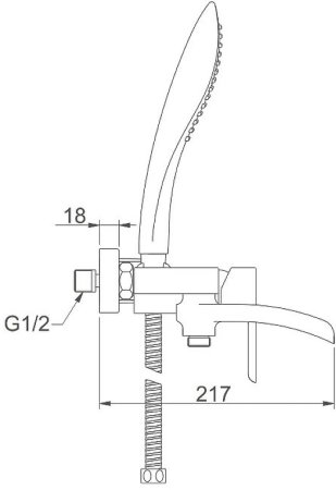 Смеситель для ванны Gappo G48 G3248-8 Белый Хром 