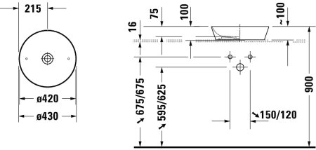 Раковина-чаша Duravit Cape Cod 43 2328430000 Белая 