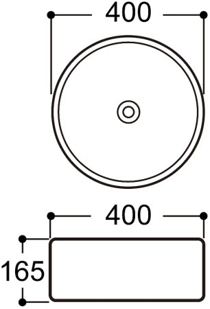 Раковина-чаша WellWant 40 WWRC1413W Белая 