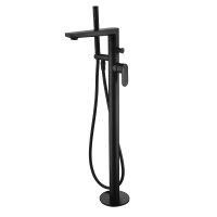 Смеситель WasserKRAFT Elbe 7421 напольный, для ванны с душем, черный