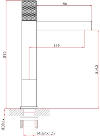 Смеситель для раковины Bronze de Luxe Avantgarde 2030H Черный 