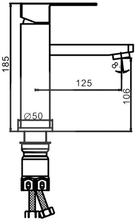 Смеситель для раковины Frap H802 F10802 Сатин 