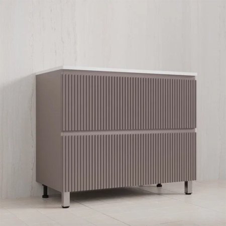 Тумба Style Line Марокко 100 напольная, с раковиной  LINE 1000*480 антрацит, тауп темный 