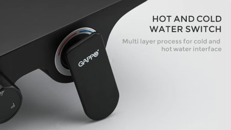 Душевая система Gappo G2495-5 Черная матовая 