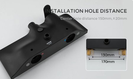 Душевая система Gappo G2495-5 Черная матовая 