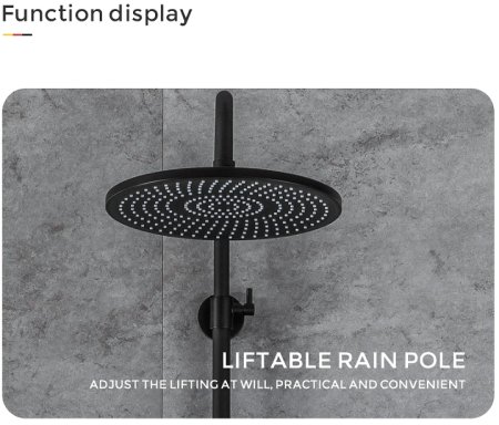 Душевая система Gappo G2495-5 Черная матовая 