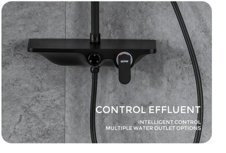Душевая система Gappo G2495-5 Черная матовая 