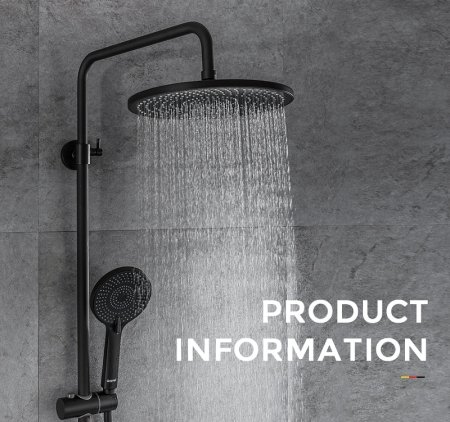 Душевая система Gappo G2495-5 Черная матовая 