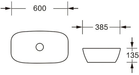 Раковина-чаша Ceruttispa 60 CR0063 9855 Белая 