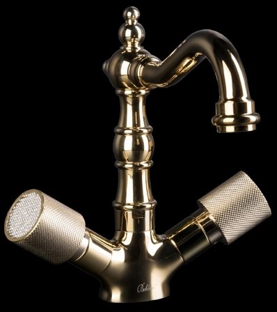 Смеситель для раковины Boheme Royal Cristal 292-Royal/CRST Золото 