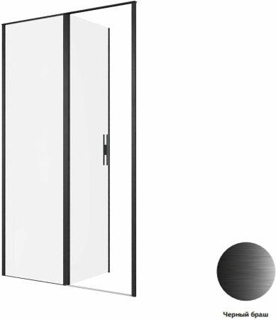 Душевая дверь Allen Brau Priority 120 3.31033.BBA профиль Черный браш стекло прозрачное 