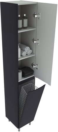 Колонна универсальная STYLE LINE "Бергамо" с корзиной, Люкс Плюс антискрейтч графит 