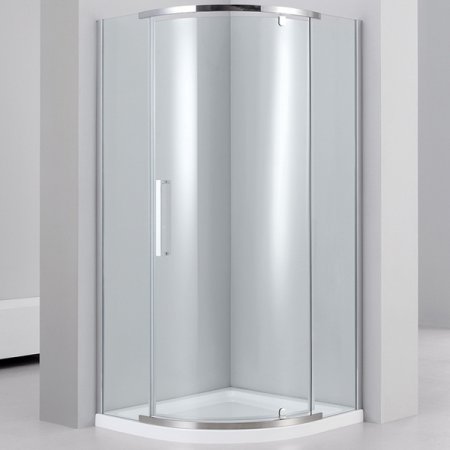 Душевой уголок Black&White Stellar Wind S301 90х90 3019090 профиль Серебристый хром стекло прозрачное 