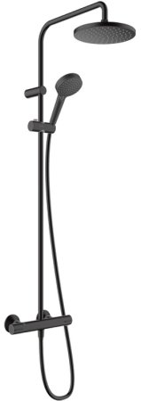 Душевая система Hansgrohe Vernis Blend Showerpipe 200 1jet EcoSmart 26089670 с термостатом Черный матовый 