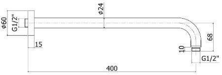 Верхний душ Paffoni Master ZSOF074ST/ZSOF034ST Сталь 