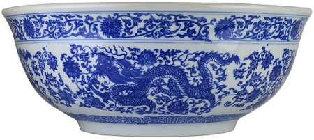 Раковина-чаша Bronze de Luxe Dragons 41 6050 Белый глянец с декором 