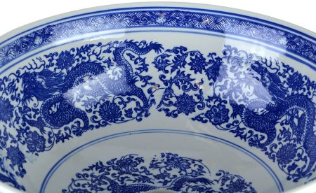 Раковина-чаша Bronze de Luxe Dragons 41 6050 Белый глянец с декором 