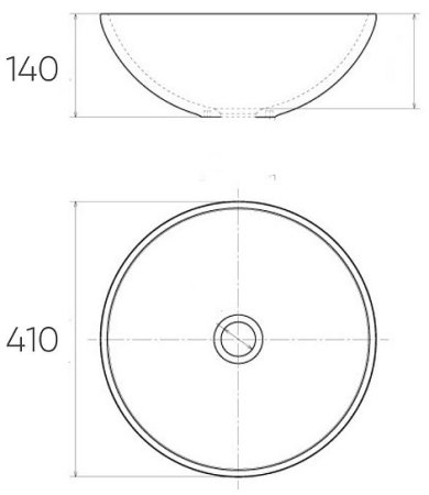 Раковина-чаша Bronze de Luxe Dragons 41 6050 Белый глянец с декором 