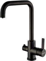 Смеситель Paulmark Logas Lo213021-GM для кухонной мойки, вороненая сталь