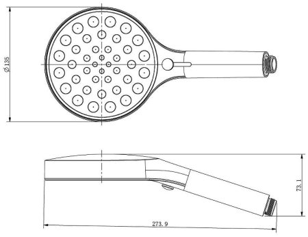 Комплект верхнего и ручного душа Vincea Inspire VSHH-3I2AHGM Вороненая сталь 