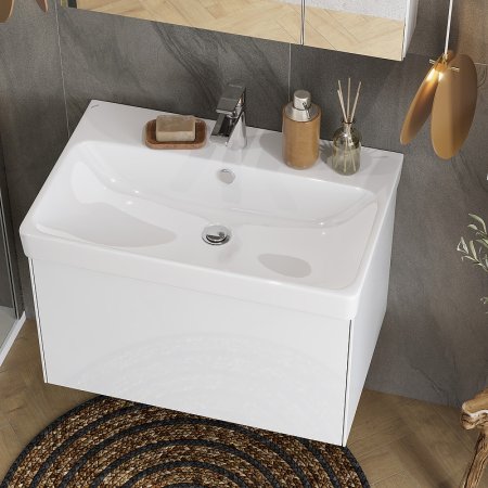 Тумба под раковину Aquaton Асти 70 1A263001AX2B0 подвесная Белая 